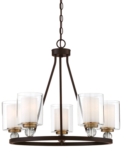 Minka-Lavery - 3075-416 - Five Light Chandelier - Studio 5 - Painted Bronze W/Natural Brush