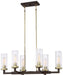 Minka-Lavery - 3046-560 - Six Light Island Pendant - Ainsley Court - Aged Kinston Bronze W/Brushed