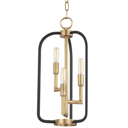 Hudson Valley - 8313-AGB - Three Light Chandelier - Angler - Aged Brass