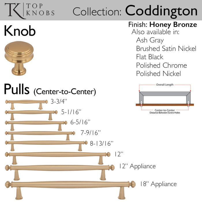 Top Knobs Coddington 12" Center to Center Bar Pull