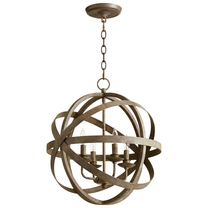 Cyan - 07965 - Four Light Pendant - Gladwin - Distressed Zinc