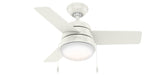 Hunter - 59301 - 36"Ceiling Fan - Aker - Fresh White