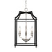 Golden - 8401-3P PW-BLK - Three Light Pendant - Leighton PW - Pewter