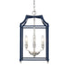 Golden - 8401-3P PW-NVY - Three Light Pendant - Leighton PW - Pewter