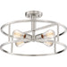 Quoizel - NHR1718BN - Four Light Semi-Flush Mount - New Harbor - Brushed Nickel