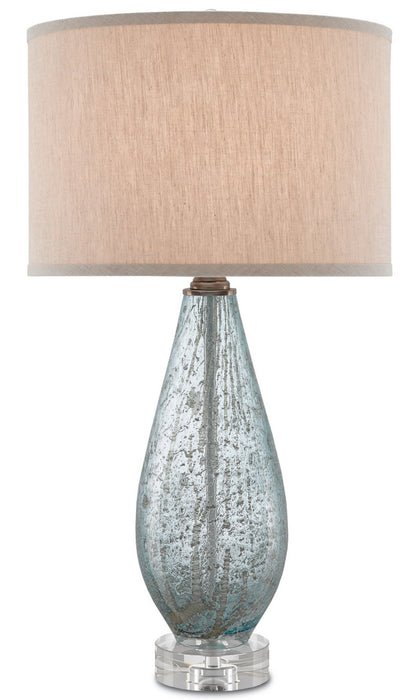 Currey and Company - 6000-0181 - One Light Table Lamp - Optimist - Pale Blue Speckle/Clear