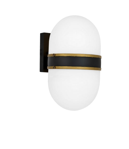 Crystorama - CAP-8501-MK-TG - One Light Outdoor Wall Sconce - Capsule - Matte Black / Textured Gold
