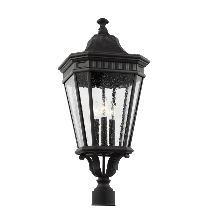 Generation Lighting. - OL5428BK - Three Light Outdoor Post Lantern - Cotswold Lane - Black
