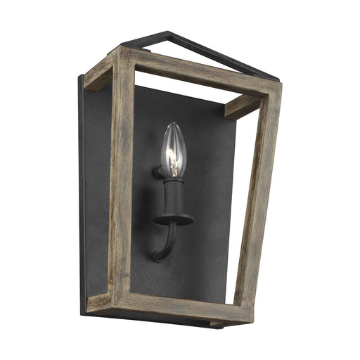 Visual Comfort Studio - WB1877WOW/AF - One Light Wall Sconce - Gannet - Weathered Oak Wood / Antique Forged Iron