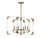 Savoy House - 7-1660-6-322 - Six Light Pendant - Rotterdam - Warm Brass