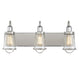 Savoy House - 8-1780-3-111 - Three Light Bath Bar - Lansing - Satin Nickel with Polished Nickel Accents