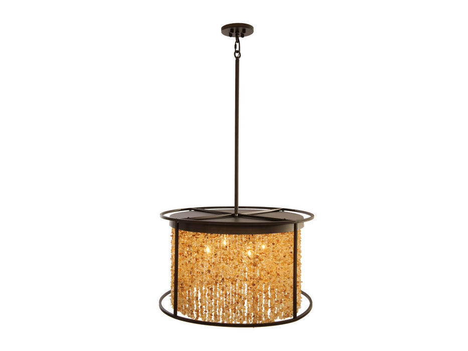 Avenue Lighting - HF9003-DBZ - Four Light Chandelier - Soho - Dark Bronze / Citrine Stones