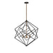 Artcraft - AC11114 - Four Light Chandelier - Artistry - Matte Black & Harvest Brass