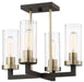 Minka-Lavery - 3049-560 - Four Light Semi Flush Mount - Ainsley Court - Aged Kinston Bronze W/Brushed