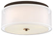 Minka-Lavery - 3078-416 - Three Light Flush Mount - Studio 5 - Painted Bronze W/Natural Brush