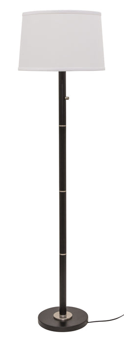 House of Troy - RU703-BLK - Three Light Floor Lamp - Rupert - Black With Satin Nickel Accents