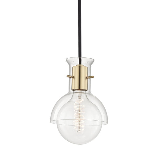 Mitzi - H111701G-AGB - One Light Pendant - Riley - Aged Brass