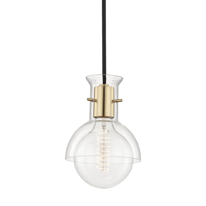 Mitzi - H111701G-AGB - One Light Pendant - Riley - Aged Brass