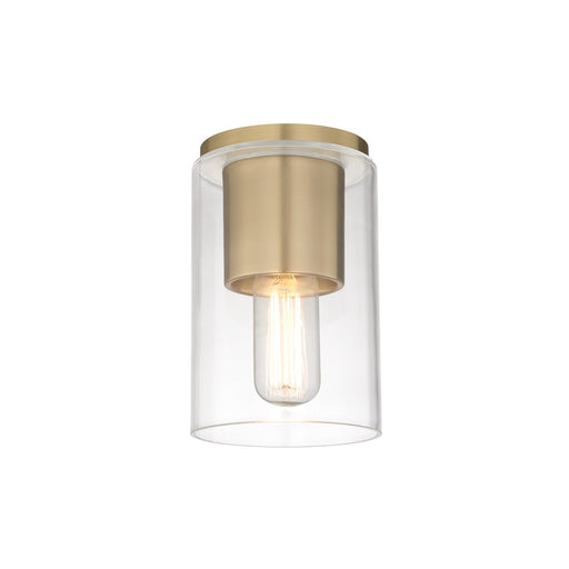 Mitzi - H135501-AGB - One Light Flush Mount - Lula - Aged Brass