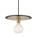 Mitzi - H137701L-AGB/BK - One Light Pendant - Milo - Aged Brass/Black