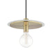 Mitzi - H137701L-AGB/WH - One Light Pendant - Milo - Aged Brass/Soft Off White
