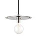 Mitzi - H137701L-PN/WH - One Light Pendant - Milo - Polished Nickel/White