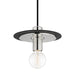 Mitzi - H137701S-PN/BK - One Light Pendant - Milo - Polished Nickel/Black