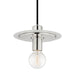 Mitzi - H137701S-PN/WH - One Light Pendant - Milo - Polished Nickel/White