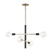 Mitzi - H178804-AGB/BK - Four Light Chandelier - Astrid - Aged Brass/Black