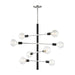 Mitzi - H178808-PN/BK - Eight Light Chandelier - Astrid - Polished Nickel/Black