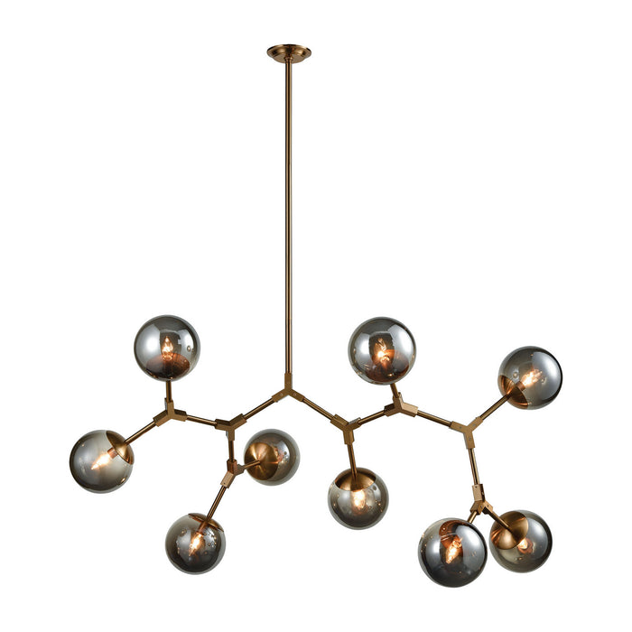 ELK Home - D3564 - Nine Light Chandelier - Synapse - Aged Brass