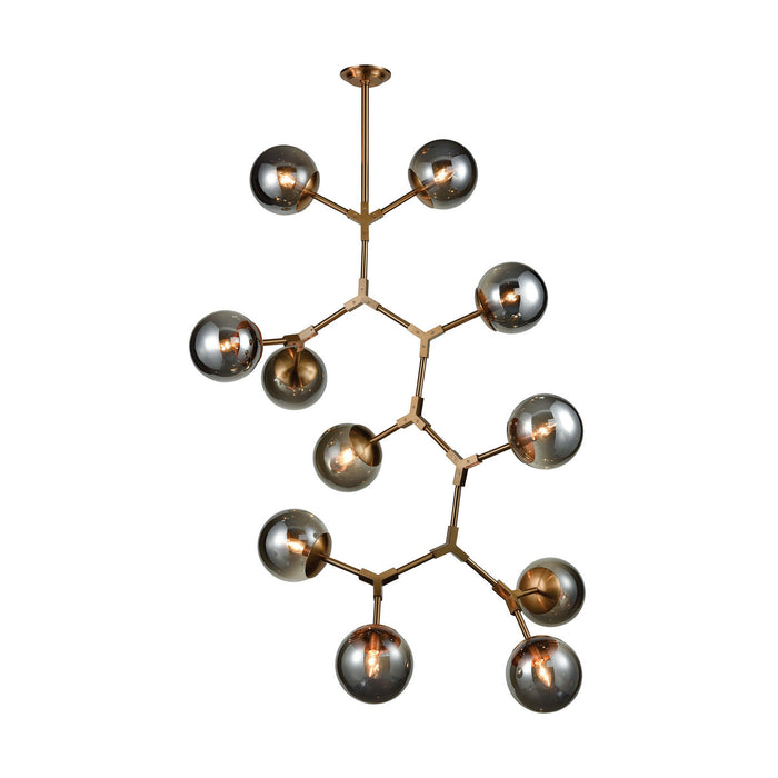 ELK Home - D3566 - 11 Light Chandelier - Synapse - Aged Brass