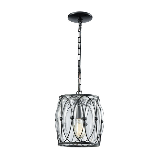 ELK Home - 14520/1 - One Light Mini Pendant - Adriano - Gloss Black