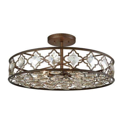 ELK Home - 31093/8 - Eight Light Semi Flush Mount - Armand - Weathered Bronze