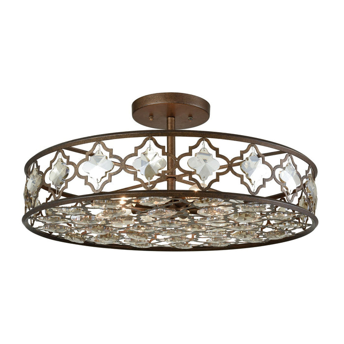 ELK Home - 31093/8 - Eight Light Semi Flush Mount - Armand - Weathered Bronze