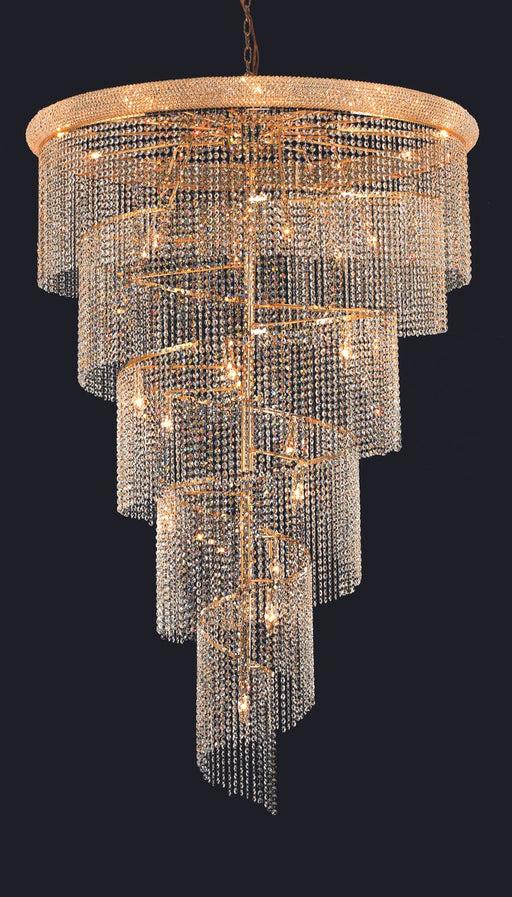 Elegant Lighting - V1801SR48G/RC - 29 Light Chandelier - Spiral - Gold