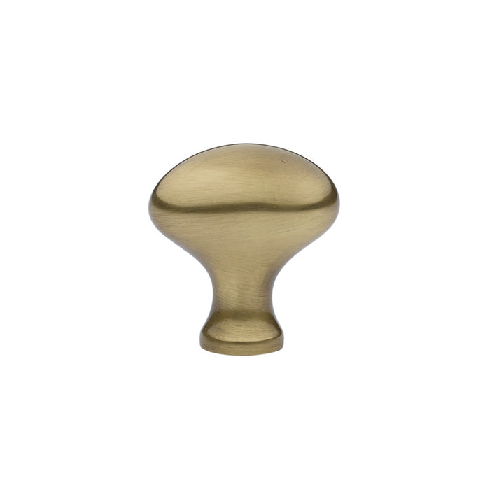 Cabinet Knob, Brass Egg, 1-1/4", US7