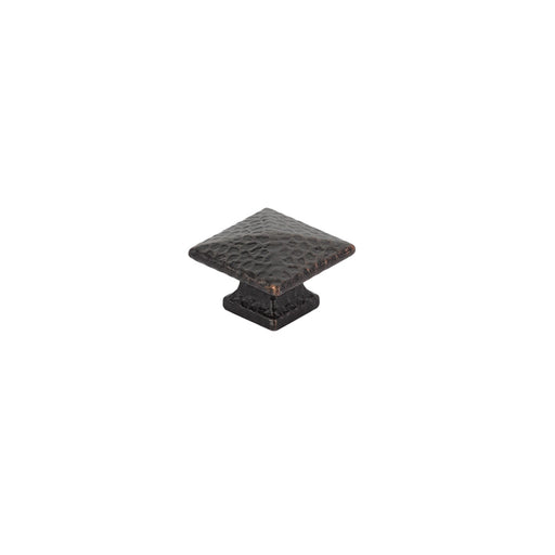 Arts & Crafts Square Dimpled Knob, 1", US10B