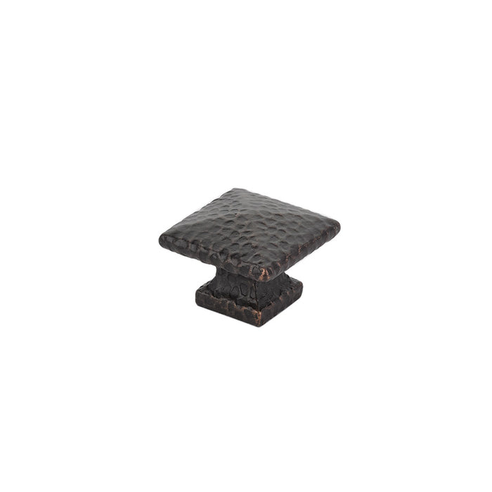 Arts & Crafts Square Dimpled Knob, 1-1/4", US10B