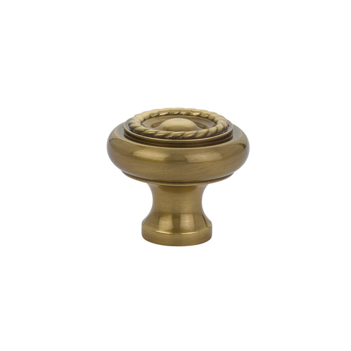 Cabinet Knob, Brass Rope, 1-3/4", US7