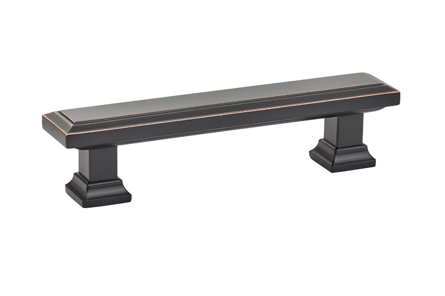 Geometric Rectangular Pull, 3-1/2" C-C, US10B