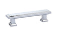Geometric Rectangular Pull, 3-1/2" C-C, US26