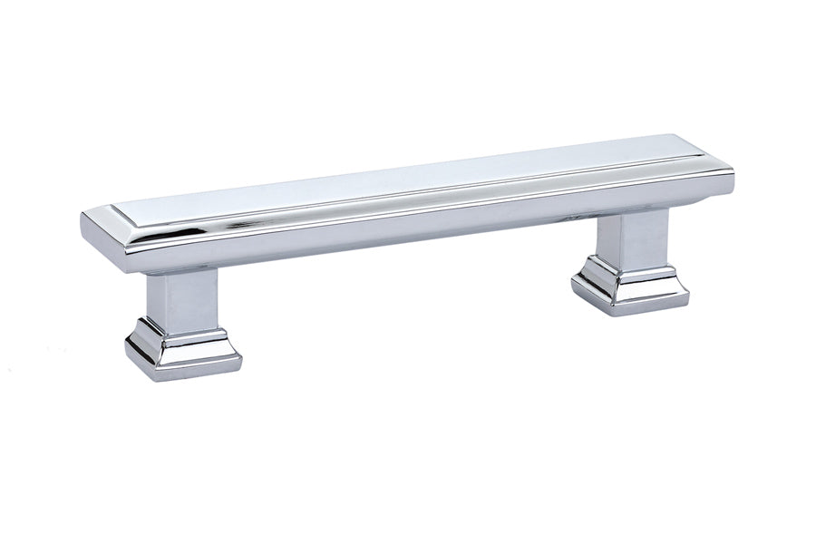 Geometric Rectangular Pull, 3-1/2" C-C, US26