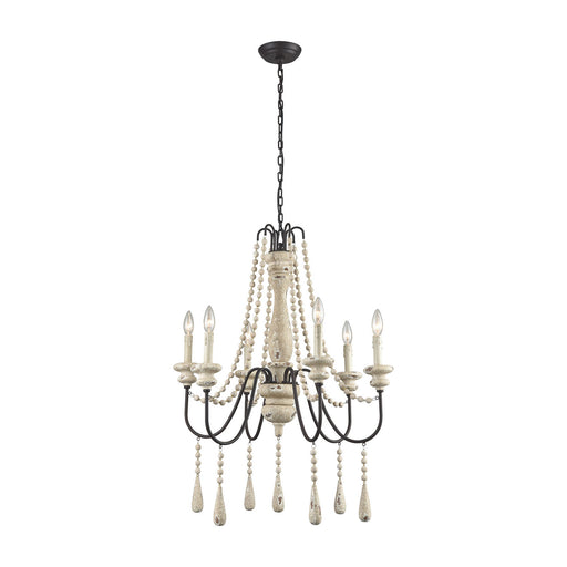 ELK Home - 3215-007 - Six Light Chandelier - Sommieres - Antique French Cream