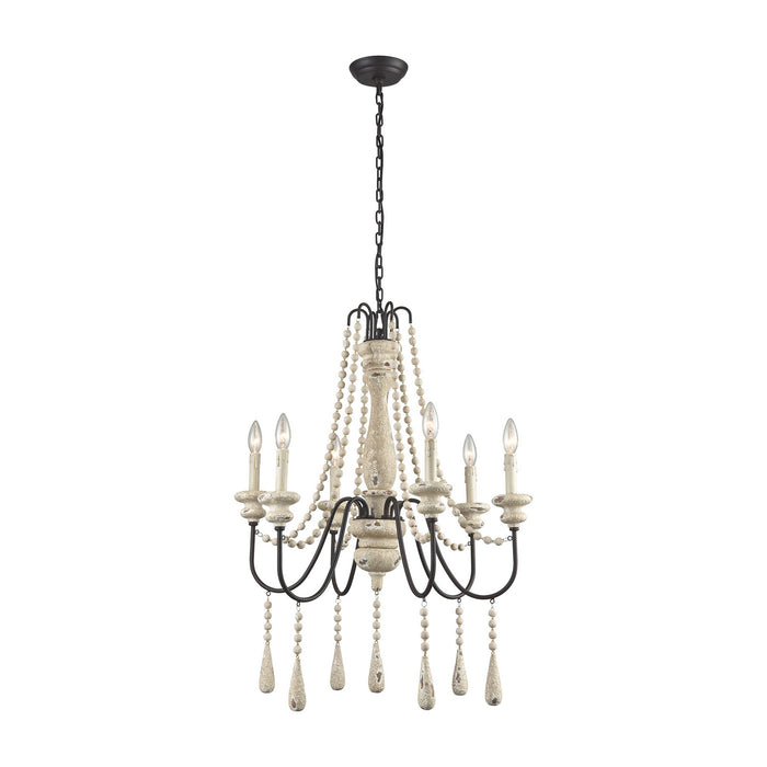 ELK Home - 3215-007 - Six Light Chandelier - Sommieres - Antique French Cream