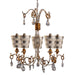 Lucas + McKearn - CH1038-S - Five Light Chandelier - Tivoli - Cream Patina w/Silver and Gold