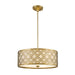 Lucas + McKearn - GN/ARABELLA/P/L - Three Light Pendant/Semi Flush - Arabella - Distressed Gold