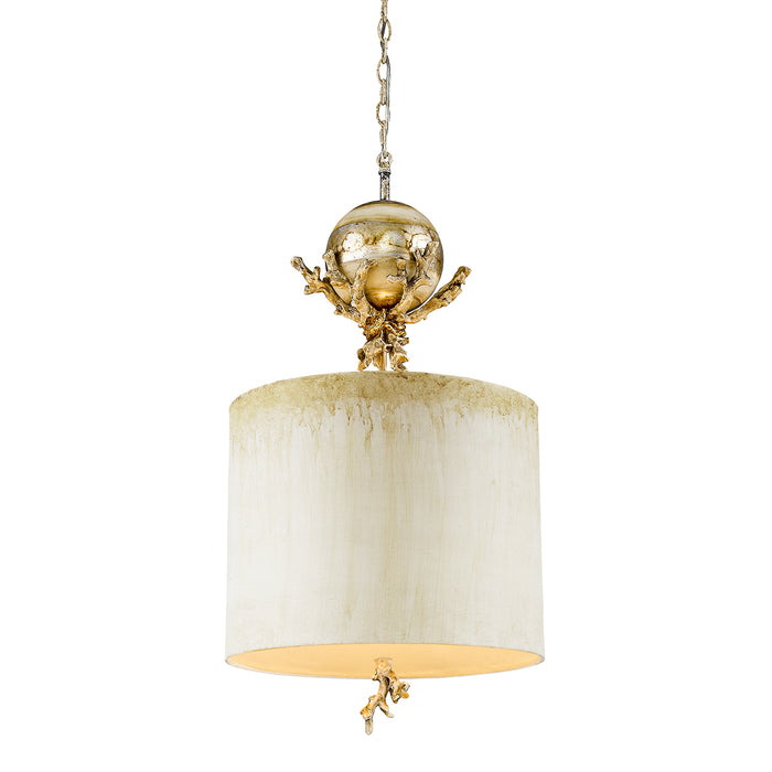Lucas + McKearn - PD1184 - One Light Pendant - Trellis - Putty Patina and Silver Leaf