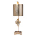 Lucas + McKearn - TA1234 - One Light Table Lamp - Cross Silver - Silver leaf