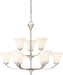 Nuvo Lighting - 60-6209 - Nine Light Chandelier - Fawn - Brushed Nickel